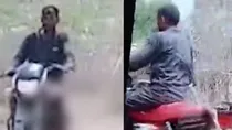 rajasthan man ties wife to bike