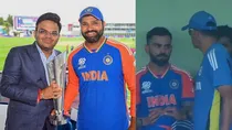 Rohit Sharma, Jay Shah, Rahul Dravid, Virat Kohli