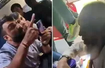 Old man beaten in train in suspicion of carrying beef (screengrab)