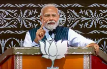 PM Modi addressing a rally at Doda (PTI)