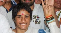 Wrestler turned-politician Vinesh Phogat pm narendra modi