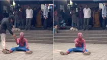 spiserman marvel comics series mumbai kalyan railway station