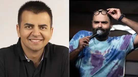 Ola CEO Bhavish Aggarwal and Comedian Kunal Kamra