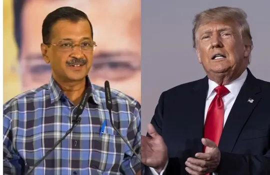 Arvind Kejriwal and Donald Trump (file photo-aajtak)