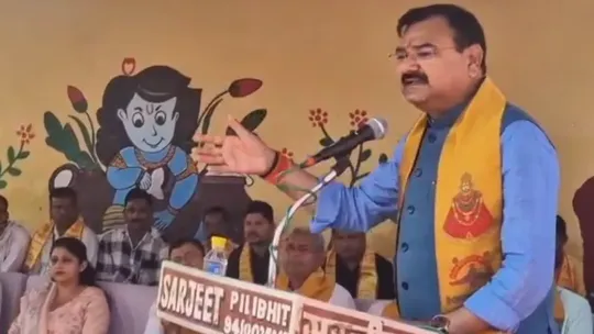 up minister sanjay singh gangwar statement viral cleaning lying in a cowshed can cure cancer 