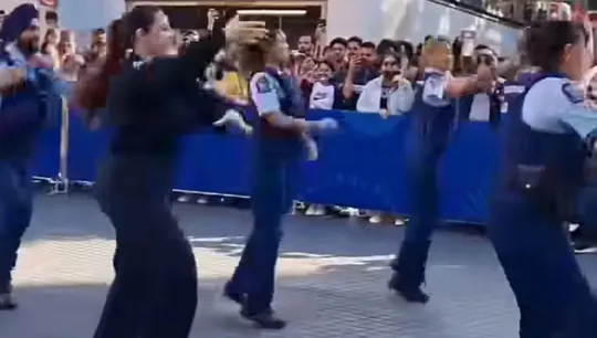 Auckland police dancing