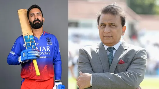 Dinesh Karthik and Sunil Gavaskar 