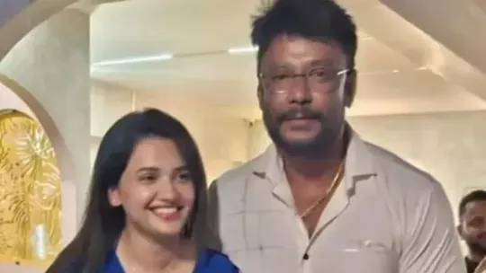 Actor Darshan with Pavitra