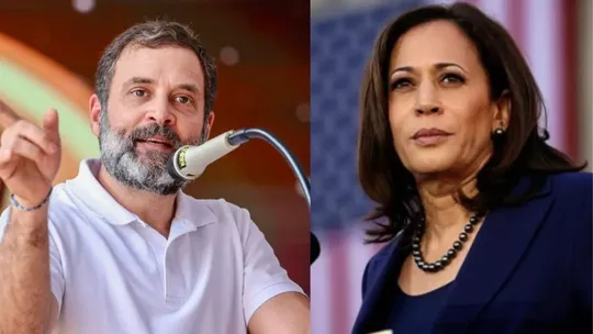 Rahul Gandhi kamala harris donald trump 