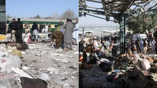 blast at railway station in Pakistan Quetta