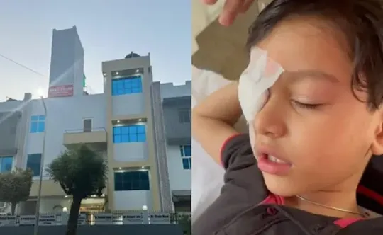 doctor operates a 7 year old boy eyes surgery goes wrong in greater noida 