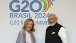 Georgia Meloni with Narendra Modi