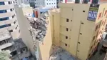 hyderabad five storey building dangerously tilting video viral evacuated demolished safety