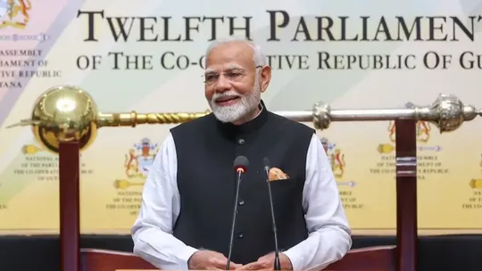 Pm narendra modi guyana parliament session