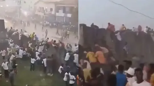 several dead after stampede breaks out at a stadium in Guinea during football match