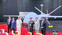 adani defence and aerospace indian navy inducts male drone drishti 10 starliner israel hermes 900