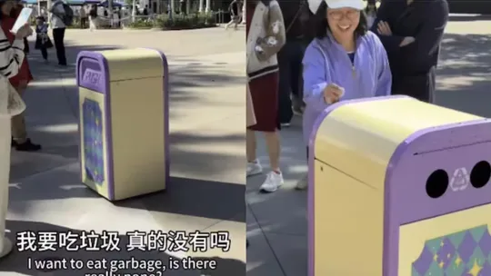 Talking dustbin cries like a child in Hong Kong Viral video stuns Internet