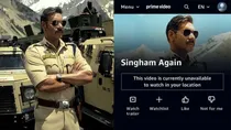 singham again prime video, ajay devgn