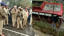 eight killed, 26 injured as bus falls in drain in Punjab Bathinda