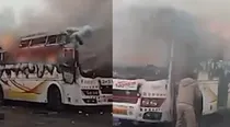 Bus Maha Kumbh fire