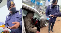 Traffic Police Doing Challan For Diesel Car