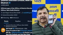Delhi DEO reposts BJP Delhi post on X AAP takes matter to Election Commission Sanjay Singh
