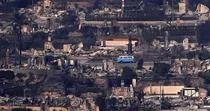 Volkswagen van survives Los Angeles fire