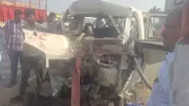 Tempo Truck Collides with Van in Narayangaon