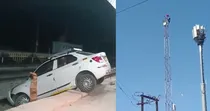 Drunk man climbs 80-foot tower