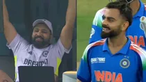 champions trophy 2025 rohit sharma reaction before virat kohli century
