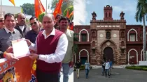 aligarh muslim university holi milan festival karni sena protest