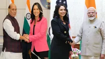 Rajnath Singh Meets Tulsi Gabbard