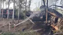 Two Goods Trains Collided In Jharkhand, Fire Broke Out, Three People Died