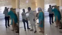 rajasthan woman sarpanch hits aceo with slipper in alwar collectorate