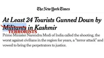 New York Times write on the Pahalgam terror attack US Trump government objected