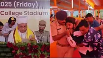 student protests water crisis during convocation in front of governor arif mohammad khan in bhagalpur