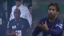 Mohammad Amir charges towards Viv Richards after dismissing Babar Azam West Indies legend asks him to calm down