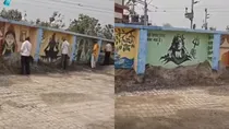 Men Urinate On Wall With Paintings Of Gods At Railway Station Internet Outraged