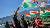 Pahalgam People With Tiranga