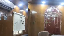 Cow Dung War In DU: Now ABVP President Candidate Threw Cow Dung In DUSU President Office