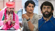Brij Bhushan Sharan Singh, Vinesh Phogat, Bajrang Punia