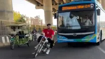 Bullet rider Doing Stunt In Front Of A Bus, Police Sold its Bike In Scrap