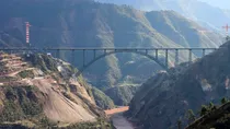 Chenab rail bridge on USBRL