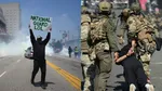 Protest in Los Angeles US over immigration raids donald trump