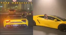 gurugram lamborghini stunt video viral on golf course road sparks outrage
