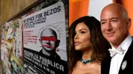 Venice: People Protesting Against Marriage of Amazon Founder Jeff Bezos And Lauren Sanchez