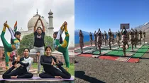 International Yoga Day 2025 live photo pm modi visakhapatnam