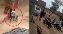 mp chhatarpur man shot wife kids abducted video viral police action