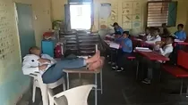 Maharashtra teacher sleeping in class Video viral on social media