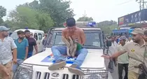 jammu police parades theft suspect half naked on car questions raised on justice system